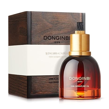 DONGINBI Korean Skin Care 1899 Signature Oil - Anti Aging Face Oil for Women with Red Ginseng Extraction Technology, Jojoba Seed Oil & Sweet Almond Oil - 25g