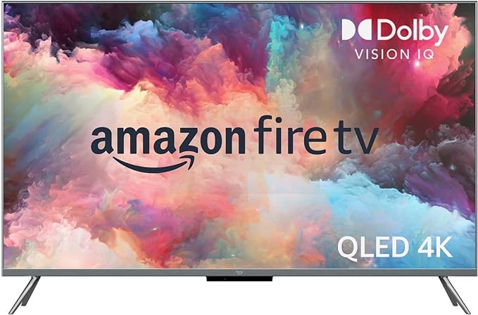 Amazon Fire TV 75" Omni QLED Series 4K UHD smart TV, Dolby Vision IQ, local dimming, hands-free with Alexa
