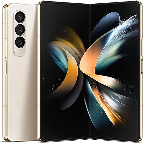 SAMSUNG Galaxy Z Fold 4 Cell Phone, Factory Unlocked Android Smartphone, 256GB, Flex Mode, Hands Free Video, Multi Window View, Foldable Display, S Pen Compatible, US Version, 2022, Beige
